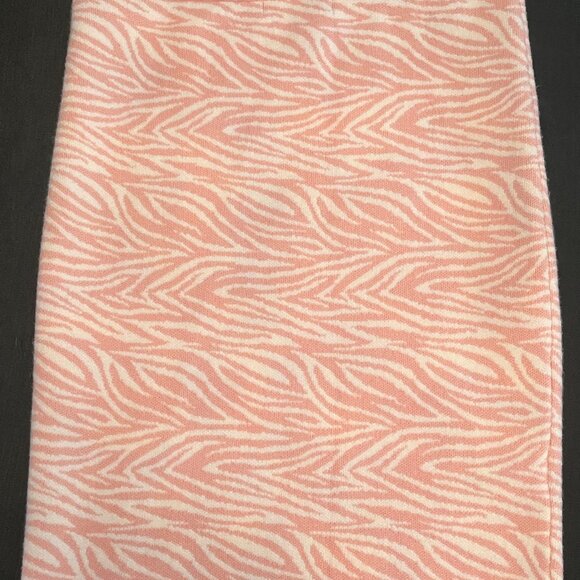 BCBG Soft Pink and White Tigress Striped Knit Sweater Skirt - Picture 1 of 4